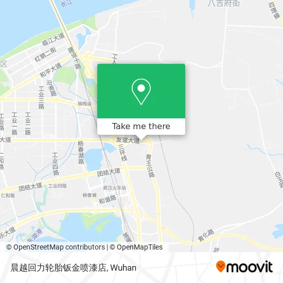 晨越回力轮胎钣金喷漆店 map