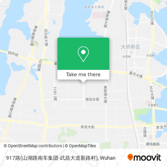 917路(山湖路南车集团-武昌大道新路村) map