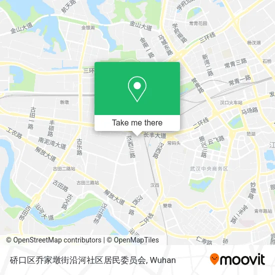 硚口区乔家墩街沿河社区居民委员会 map
