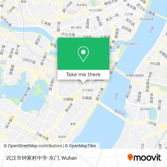 武汉市钟家村中学-东门 map