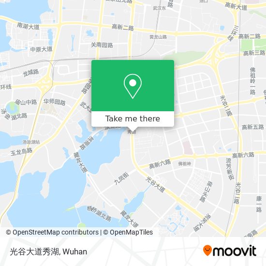 光谷大道秀湖 map