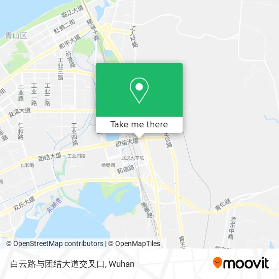 白云路与团结大道交叉口 map