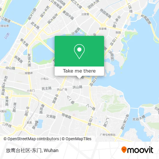 放鹰台社区-东门 map