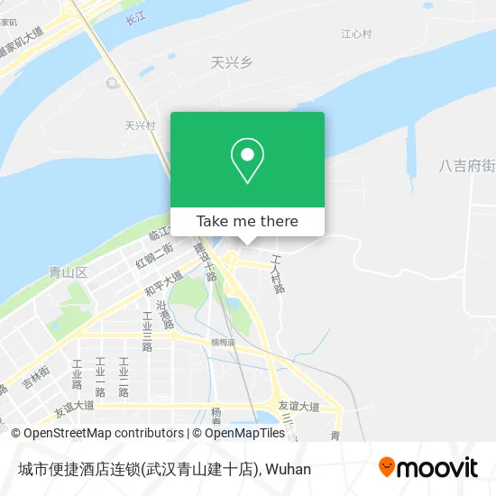 城市便捷酒店连锁(武汉青山建十店) map