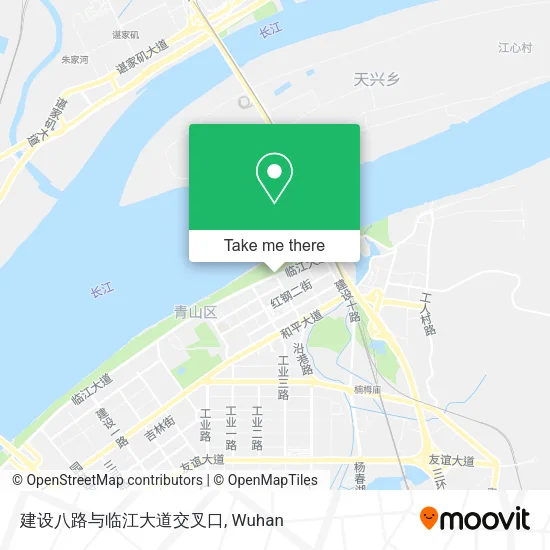 建设八路与临江大道交叉口 map