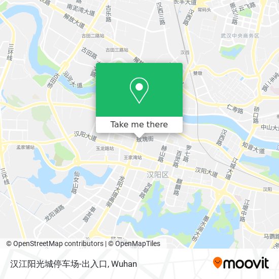 汉江阳光城停车场-出入口 map
