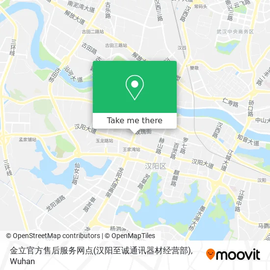 金立官方售后服务网点(汉阳至诚通讯器材经营部) map