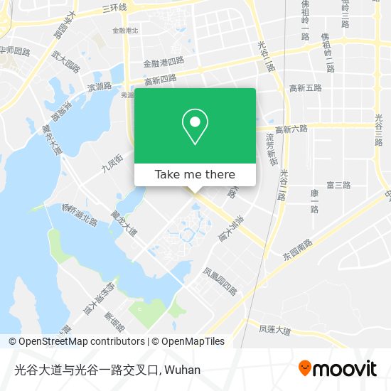 光谷大道与光谷一路交叉口 map