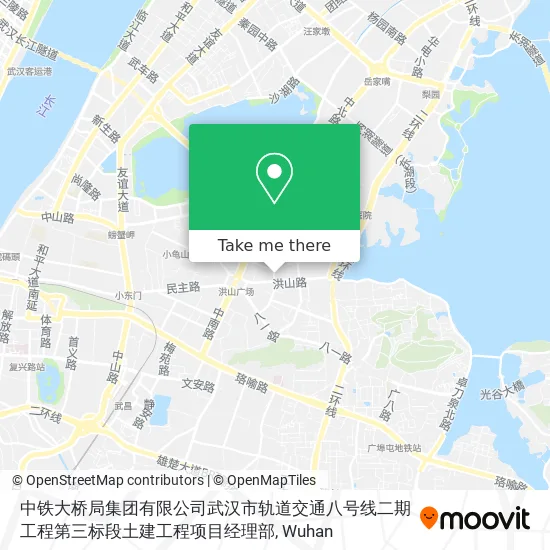 中铁大桥局集团有限公司武汉市轨道交通八号线二期工程第三标段土建工程项目经理部 map
