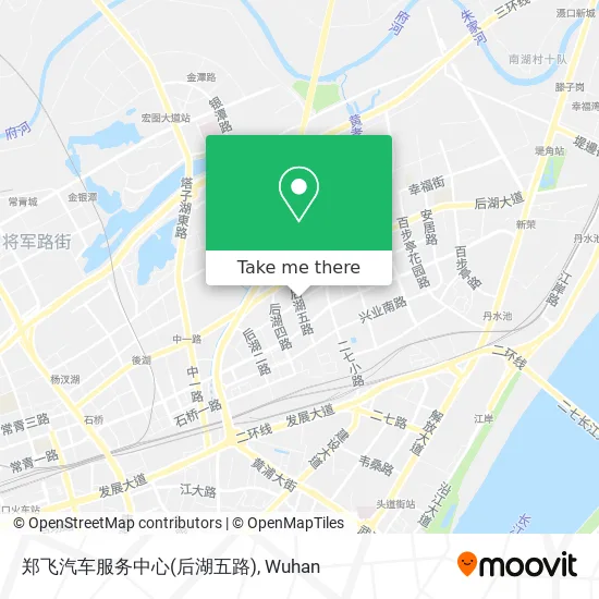 郑飞汽车服务中心(后湖五路) map