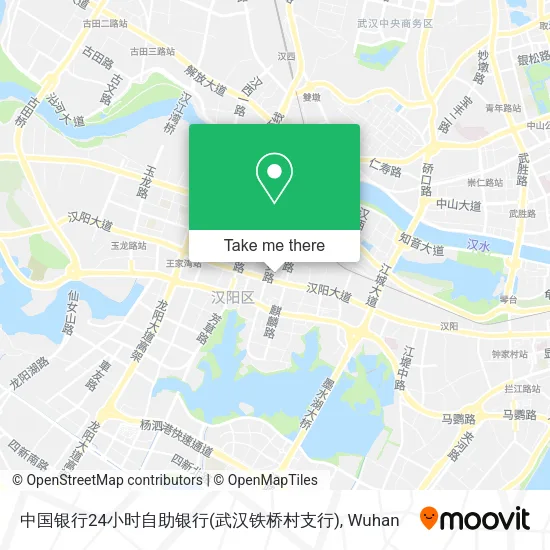 中国银行24小时自助银行(武汉铁桥村支行) map