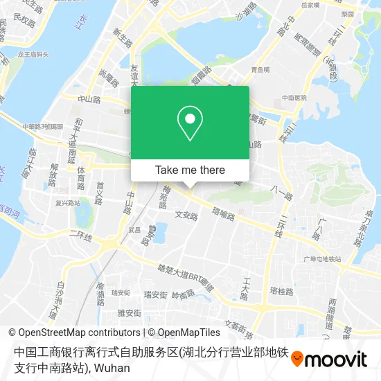 中国工商银行离行式自助服务区(湖北分行营业部地铁支行中南路站) map