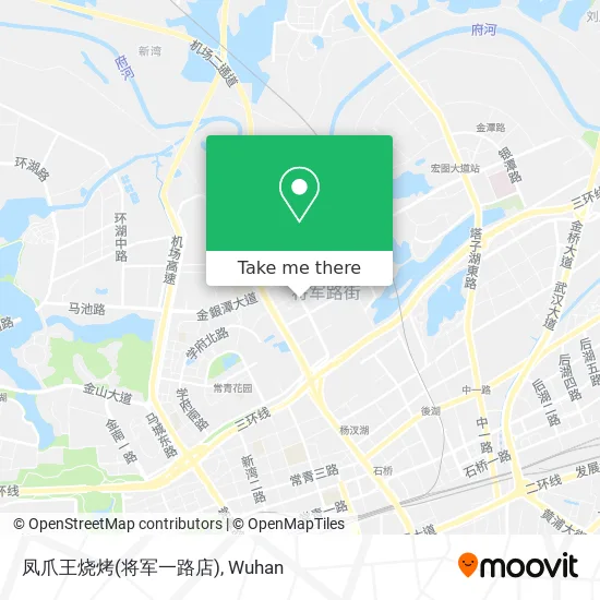 凤爪王烧烤(将军一路店) map