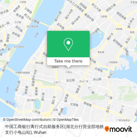 中国工商银行离行式自助服务区(湖北分行营业部地铁支行小龟山站) map