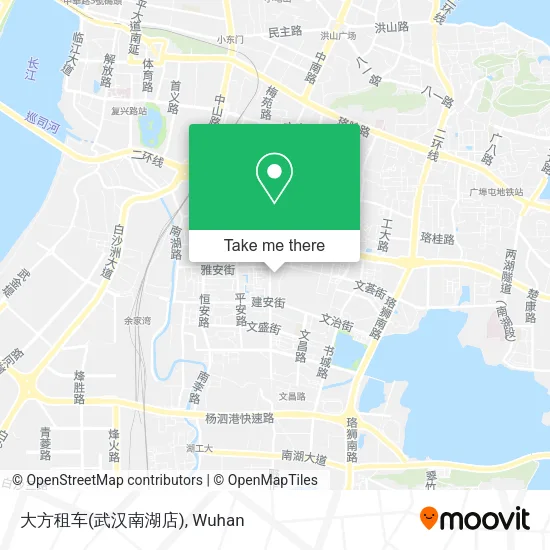 大方租车(武汉南湖店) map