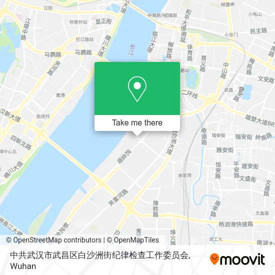 中共武汉市武昌区白沙洲街纪律检查工作委员会 map