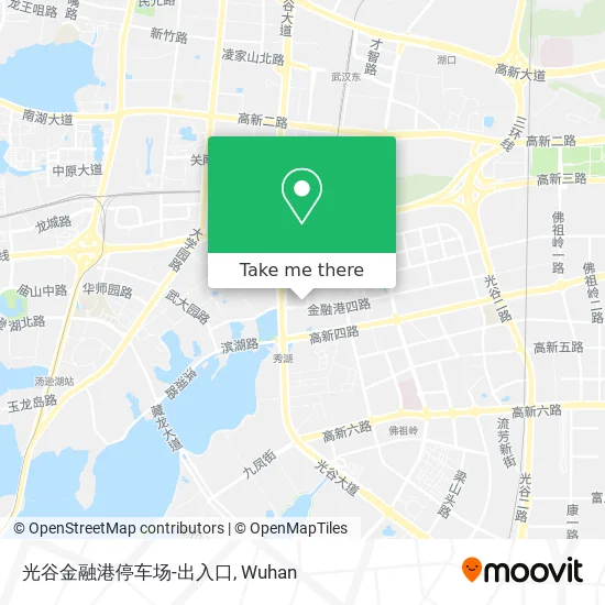 光谷金融港停车场-出入口 map