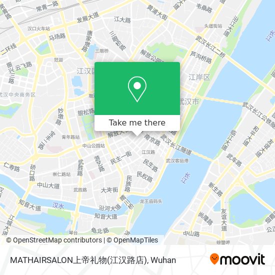 MATHAIRSALON上帝礼物(江汉路店) map