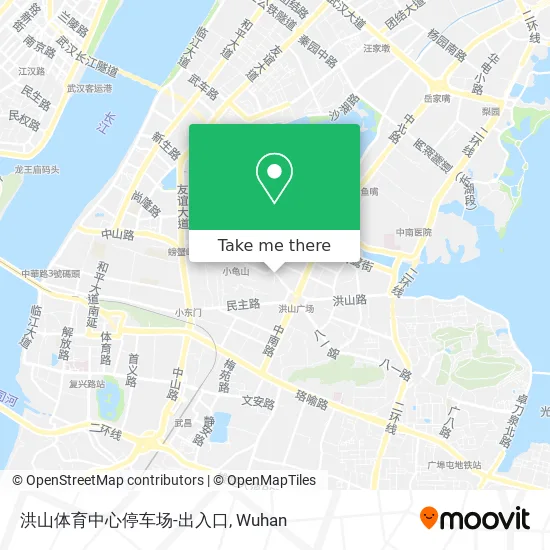 洪山体育中心停车场-出入口 map
