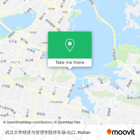 武汉大学经济与管理学院停车场-出口 map