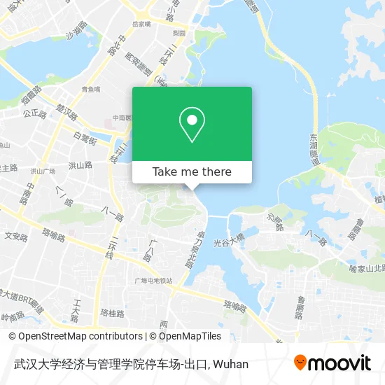 武汉大学经济与管理学院停车场-出口 map