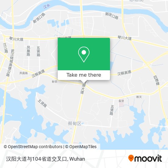 汉阳大道与104省道交叉口 map