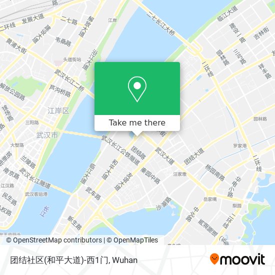 团结社区(和平大道)-西1门 map