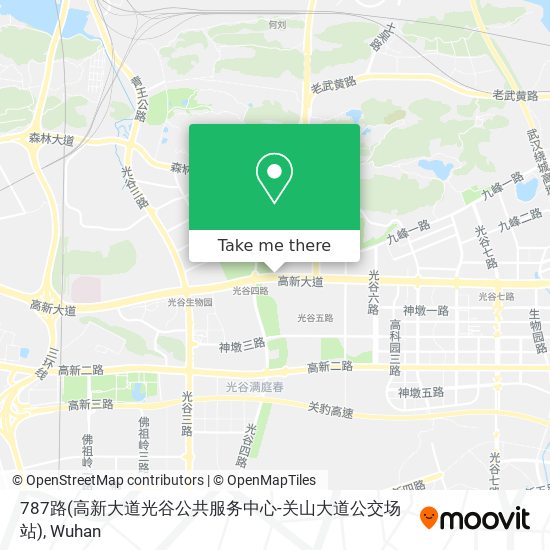 787路(高新大道光谷公共服务中心-关山大道公交场站) map