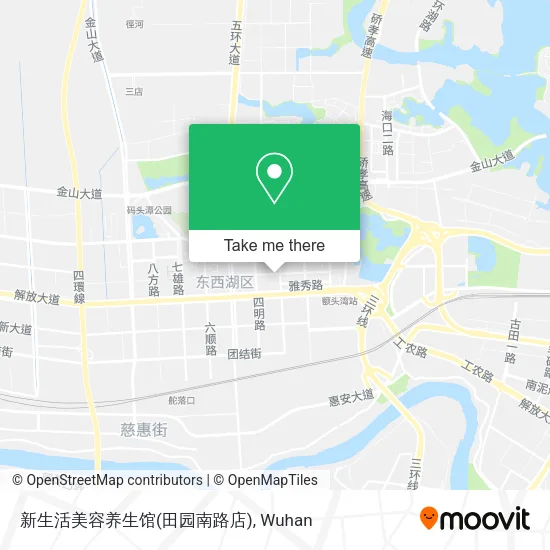 新生活美容养生馆(田园南路店) map