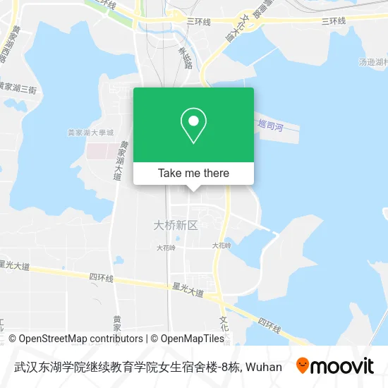 武汉东湖学院继续教育学院女生宿舍楼-8栋 map