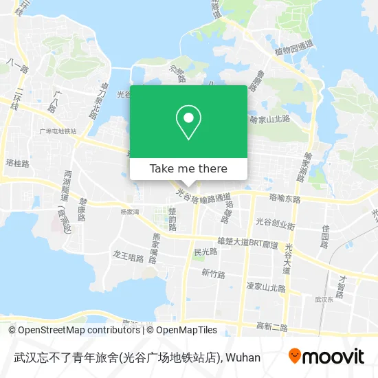 武汉忘不了青年旅舍(光谷广场地铁站店) map