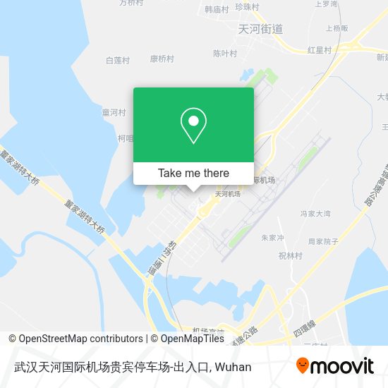 武汉天河国际机场贵宾停车场-出入口 map