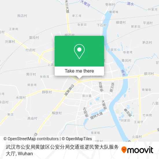 武汉市公安局黄陂区公安分局交通巡逻民警大队服务大厅 map