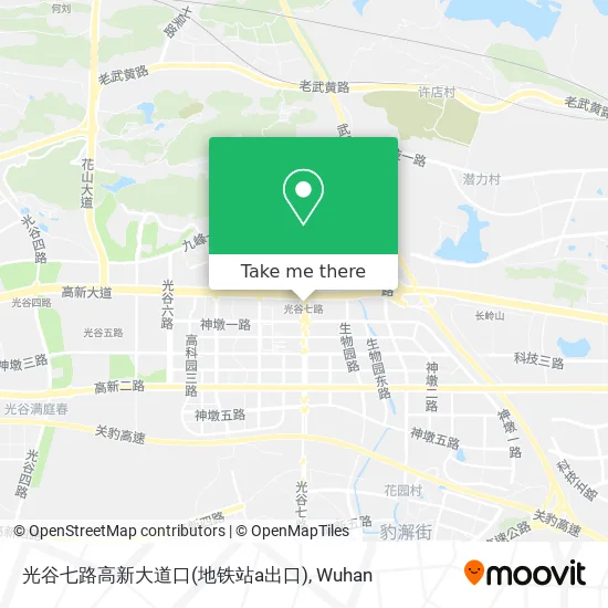 光谷七路高新大道口(地铁站a出口) map