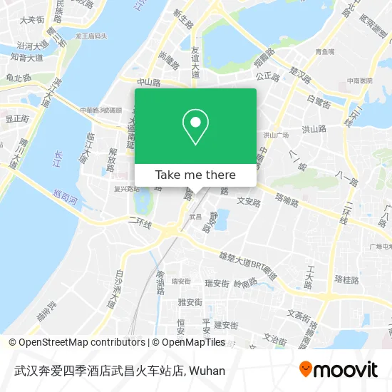 武汉奔爱四季酒店武昌火车站店 map