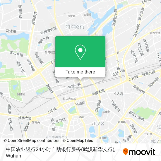 中国农业银行24小时自助银行服务(武汉新华支行) map