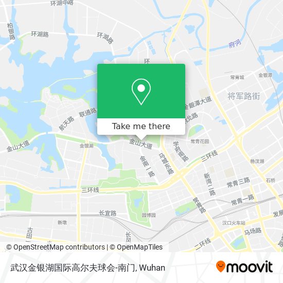 How To Get To 武汉金银湖国际高尔夫球会 南门in 东西湖区by Metro Or Bus