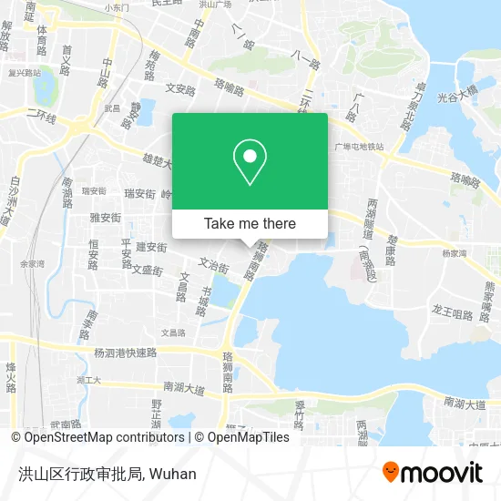 洪山区行政审批局 map