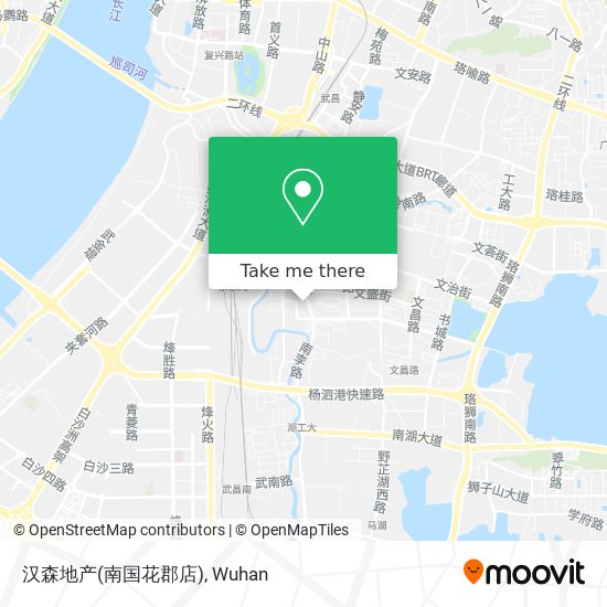 How To Get To 汉森地产 南国花郡店 In 洪山区by Bus