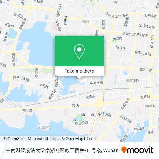 中南财经政法大学南湖社区教工宿舍-11号楼 map