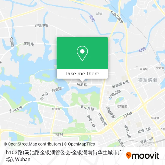 h103路(马池路金银湖管委会-金银湖南街华生城市广场) map