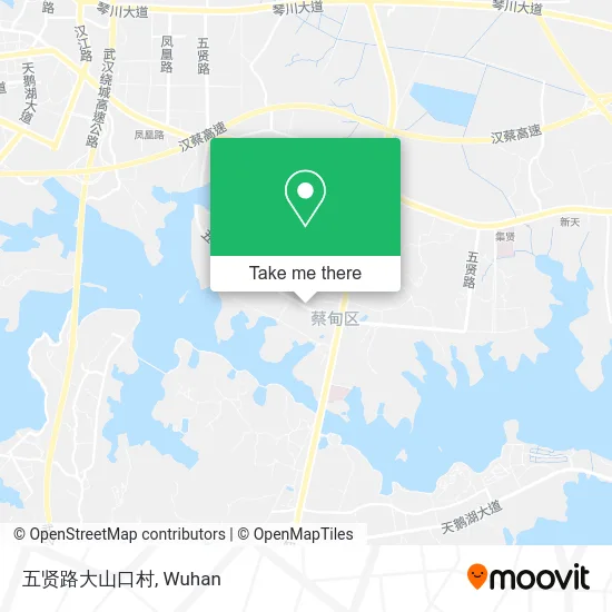 五贤路大山口村 map