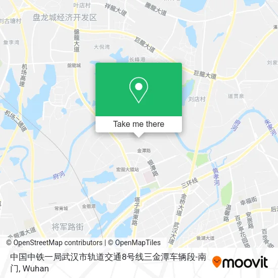 中国中铁一局武汉市轨道交通8号线三金潭车辆段-南门 map