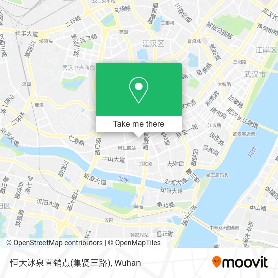 恒大冰泉直销点(集贤三路) map