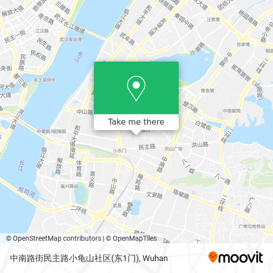 中南路街民主路小龟山社区(东1门) map