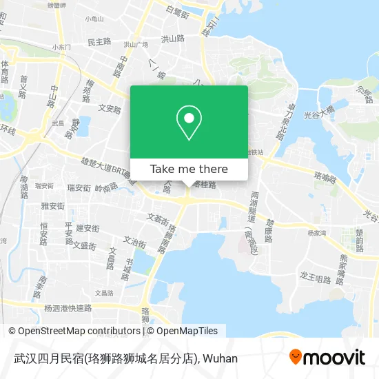 武汉四月民宿(珞狮路狮城名居分店) map