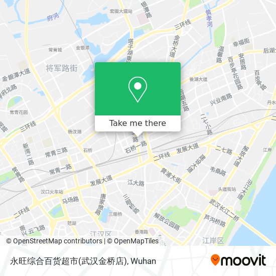 永旺综合百货超市(武汉金桥店) map