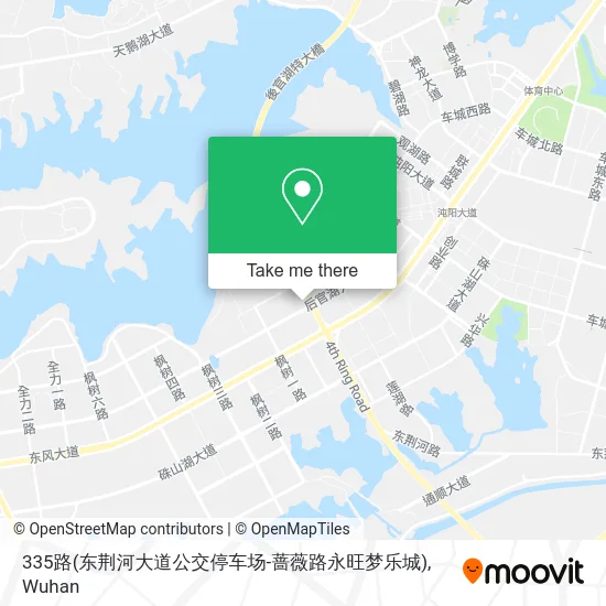 335路(东荆河大道公交停车场-蔷薇路永旺梦乐城) map