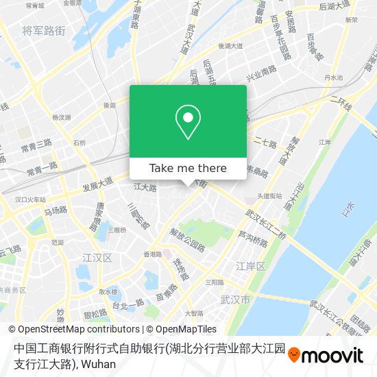 中国工商银行附行式自助银行(湖北分行营业部大江园支行江大路) map