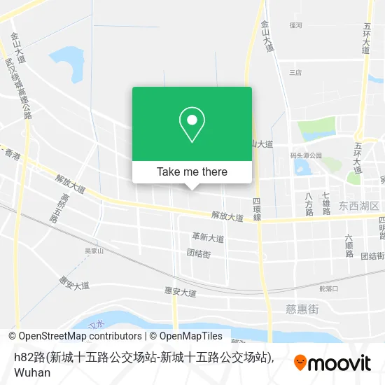 h82路(新城十五路公交场站-新城十五路公交场站) map